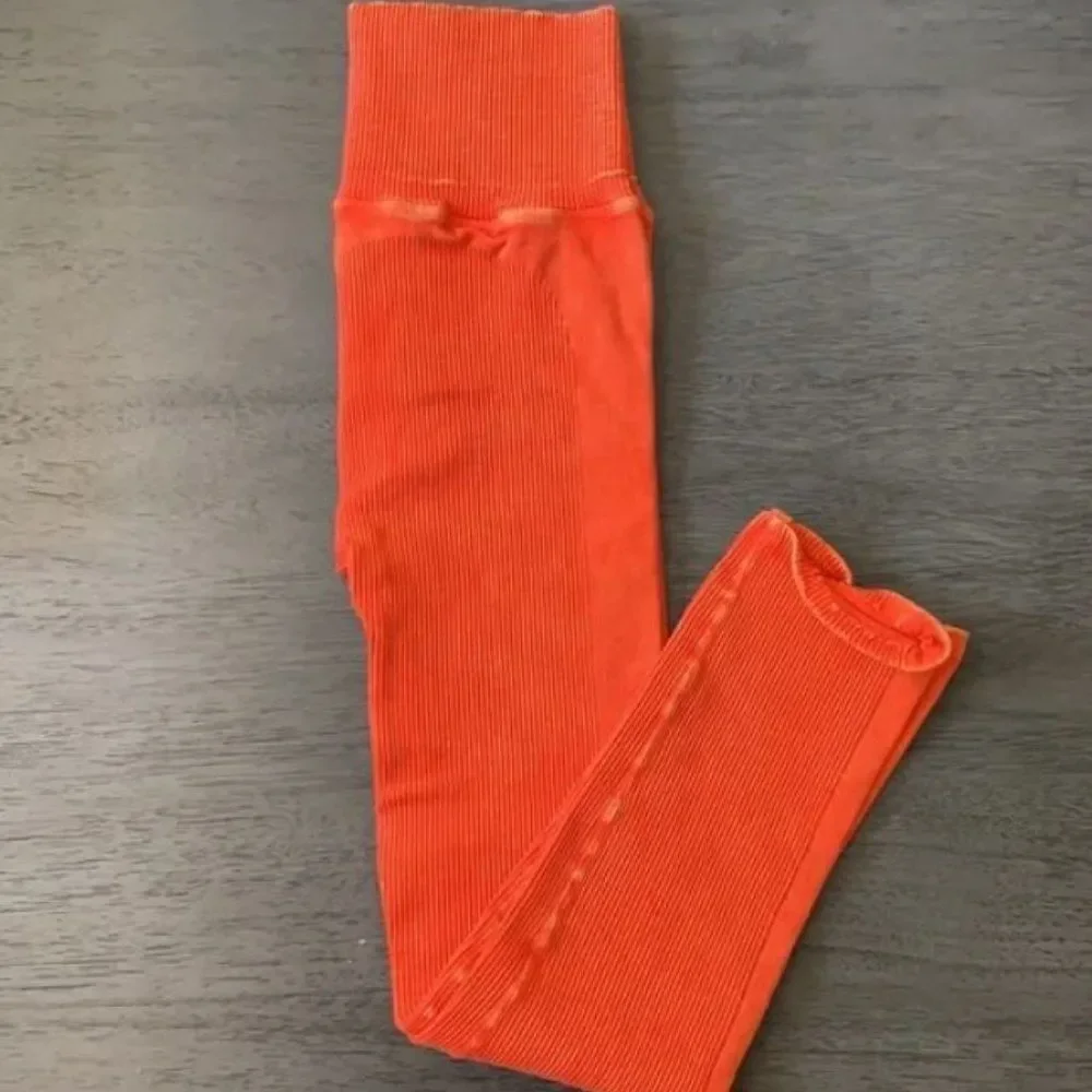 NWOT Free People Ultra High Rise Happiness Runs Leggings- Sparked Orange